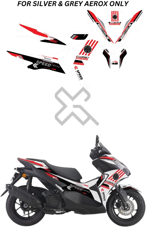 Speed Riders Edition Full Body Sticker Compatible with Aerox 155 | Printed In Premium Gloss Vinyl With FPF(Fade Protection Film), Water Proof, Precut Sticker, Pack Of 1 Compatible with Both Side